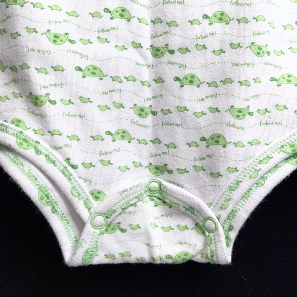 🐢 Parisian BeBe 2 piece set, white background with green turtles, 100% cotton - Picture 10 of 16